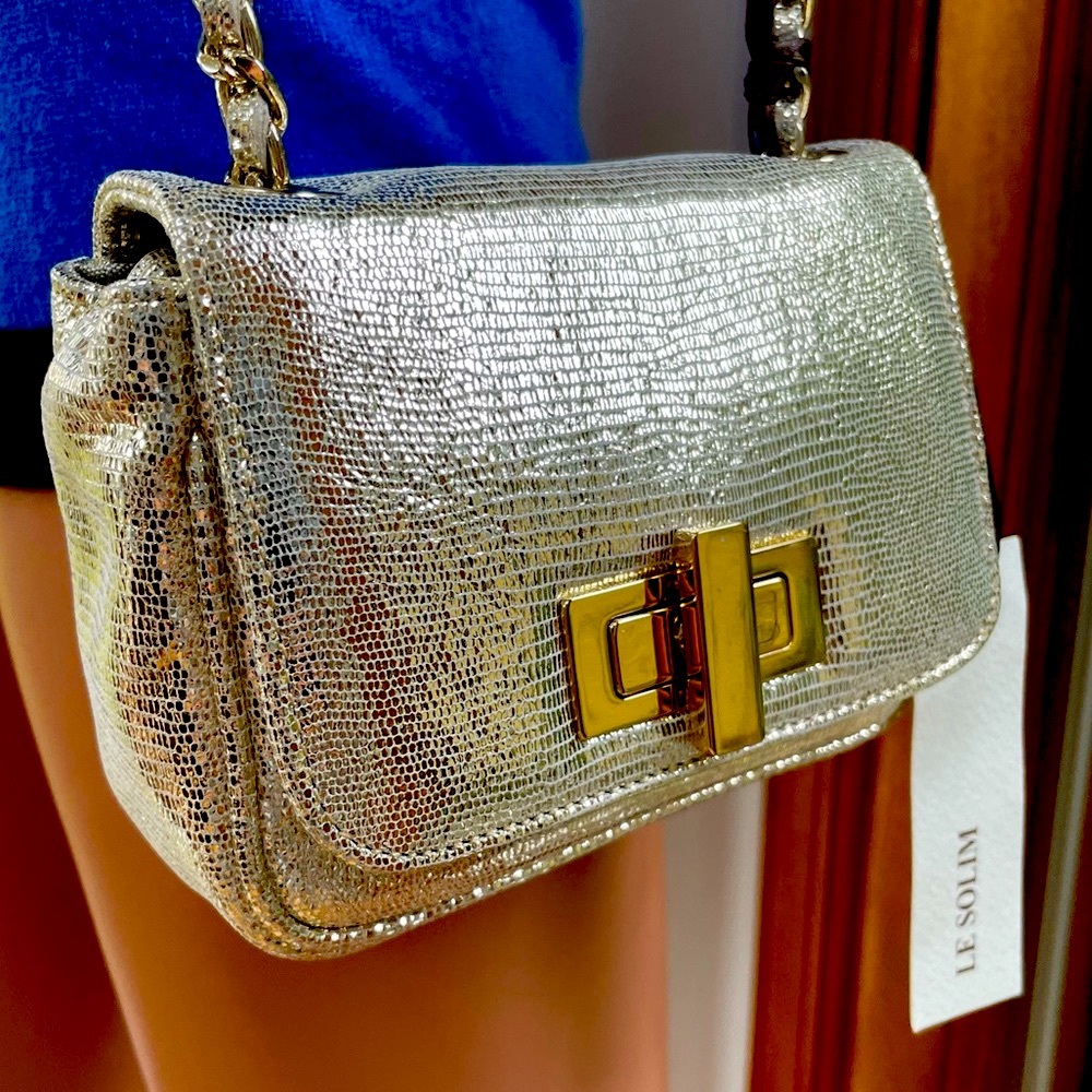 Le Solim Platinum Gold Mini Shoulder Crossbody Bag